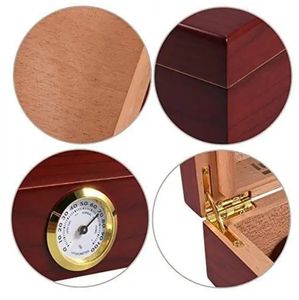 Humidor à cigares de luxe en cèdre espagnol, fait main, portable, avec logo personnalisé, pour bureau, coffret cadeau - Product Image 5