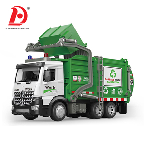 <span class=keywords><strong>Camion</strong></span> <span class=keywords><strong>poubelle</strong></span> vert HUADA à inertie, jouet en alliage moulé sous pression, modèle de véhicule à friction, jouet d'ingénierie pour garçon - Product Image 1