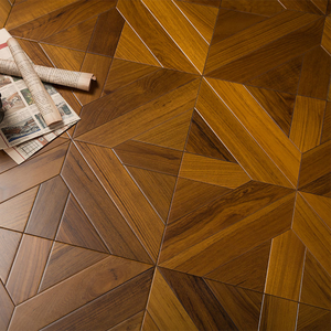Parquet en bois de teck multicouche AVANTIMORA, qualité AB, 15 mm 16 mm, avec système T&G, pour restaurant, réduction du bruit, normes E0 E1 CE, finition mate. - Product Image 1