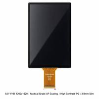 Layar Sentuh Kapasitif TMK Kelas Medis 8.0" 1200x1920 HD IPS LED Backlight Display AF Coating G+F+F untuk Diagnostik Klinis 350