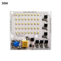 Module LED sans pilote DOB personnalisé en aluminium, garantie 3 ans, 110 lm/W, 30 W, anti-surtension classe 4KV, 220-240 V AC, Ra80, PCB blanc