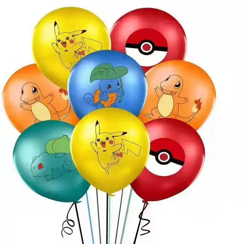 12 inch Hot Poke-mon Pocket Monster Cartoon Balloons Pika-chu Balloons Party Decoration
