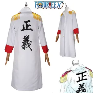 Anime One Piece Cosplay Macaco D Garp Cosplay Manto Outfit Halloween Uniforme De Natal Personalizado Manto Do Almirante