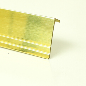 Perfiles de ajuste de azulejo decorativo de cobre cepillado en forma de L Entrega rápida Personalización Embalado en cartón Fabricante vietnamita - Product Image 2