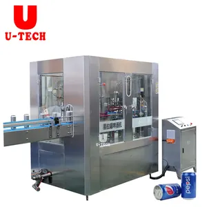 Complete project 2 in 1 automatic small pet plastic fruit juice beverage beer can filling machine line