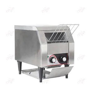 Mesin roti roti terlaris restoran pemanggang roti konveyor elektrik Oven pemanggang roti komersial untuk dijual