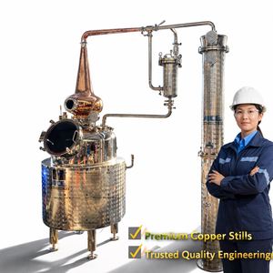 Équipement de distillation du cuivre Colonne Alcool Distillateur Whisky Gin Vodka Marque <span class=keywords><strong>Rhum</strong></span> Distillerie Équipement à vendre - Product Image 2