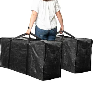 Durable Waterproof Clothes Organizer Extra Large Storage Bags Moving PP Woven Moving Storage Bag