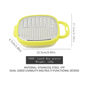 Bán buôn tùy chỉnh ODM/OEM của nhãn hiệu thép không gỉ thực phẩm huỷ Máy Nghiền pho mát <span class=keywords><strong>graters</strong></span> Rau slicers dễ dàng làm sạch Trung Quốc - Product Image 5