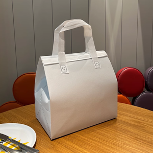 Durable Custom Insulated Cooler Tote <b>Bags</b> - Aluminum Foil Lined for Picnic Takeaway Hot Cold <b>Food</b> & Drink Delivery Custom Logo - Product Image 4