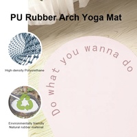 Tapis de Yoga Rose Sansd Personnalisé Impression Vente en Gros Semicirculaire Végan Mat en PU de Haute Qualité Caoutchouc Circulaire Ovale en Arc Forme Pilule Capsule