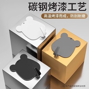 Novelty Adhesive <b>Hook</b> Bear Shape <b>Wall</b> Mounted Removable <b>For</b> Kitchen Bathroom Towel Rack - Product Image 2