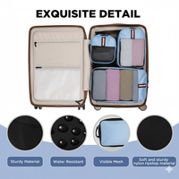 Ensemble de 3 cubes de rangement légers pour voyage - Sacs de rangement imperméables pour bagages