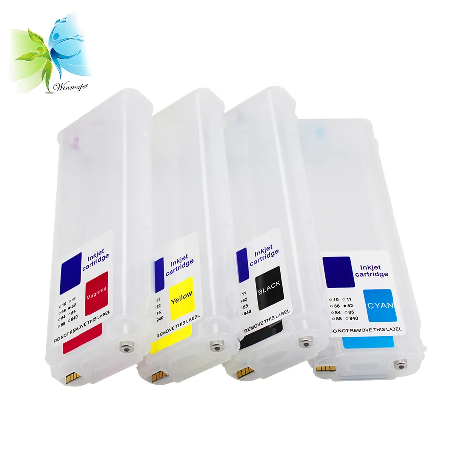 High Quality HP 10 82 84 85 11with disposable chip Compatible Ink Cartridge For HP Designjet 130 120 90 50PS