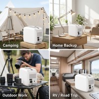 Station d'alimentation portable monocellulaire 896Wh avec sortie CA à onde sinusoïdale pure 500W pour le camping et la vie nomade en van