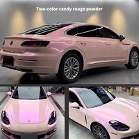 Pellicola Adesiva per Auto Effetto Camaleonte, PET/PVC, Lucida Satinata, Bicolore da Grigio a Viola, Adesivi OEM