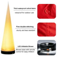 Colonne lumineuse LED gonflable personnalisée en tissu Oxford avec souffleur pour la décoration de mariages, de fêtes et d'événements commerciaux