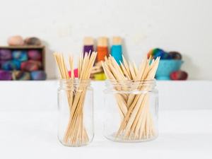 Aiguille à tricoter à double pointe, marque privée, conception personnalisée, aiguille en bois, fabricant d'artisanat, partenaire inde - Product Image 3