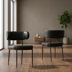 Modern Upholstered <b>Dining</b> <b>Chair</b> Cushioned Backrest Metal Frame Side <b>Chair</b> for Restaurant Hotel Home <b>Dining</b> Space - Product Image 3
