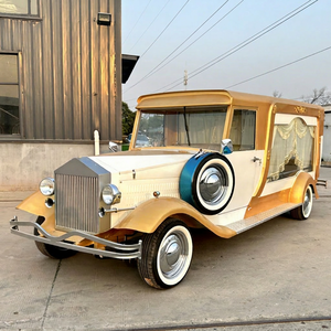 Zhenda Factory Low Price Electric Funeral Hearse <b>Car</b> 4 Wheels White Gold Fashionable Henan - Product Image 1