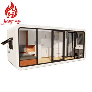 आधुनिक डिजाइन प्रीफैब लिविंग लक्जरी फैशन गार्डन पोड मॉड्यूलर एक्सटेंडेबल कंटेनर घरों में छत के साथ सेब केबिन - Product Image 6