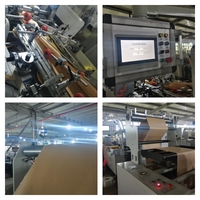 Machine de fabrication de sacs en papier kraft entièrement automatique pour mini-sacs plats à fond carré, alimentée par feuilles, pour le transport de nourriture et les petites courses