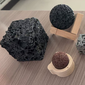 Sphères de pierre volcanique poreuse naturelle de 4 cm, boules de pierre de lave pour diffuseur d'huiles essentielles, aromathérapie, décoration d'intérieur - Product Image 3