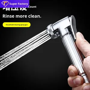Accessoire de pulvérisation pour bidet de toilette, dispositif d'<span class=keywords><strong>hygiène</strong></span> féminine, pomme de douche pressurisée, une entrée, deux sorties, cuivre/alliage, moderne et simple - Product Image 5