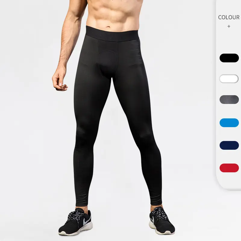 Custom logo Athletic Workout Tight Basketball Running Gym Fitness Compression Men Leggings Tight for Sport