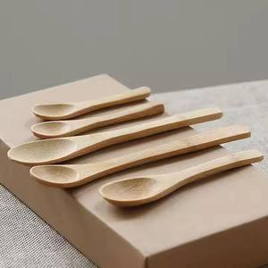 Cucchiaini in <span class=keywords><strong>Legno</strong></span> <span class=keywords><strong>di</strong></span> Bambù Personalizzati all'Ingrosso, Mini Cucchiai Moderni per Caffè, Miele, Gelato, Cucina e Servizio con Logo - Product Image 6