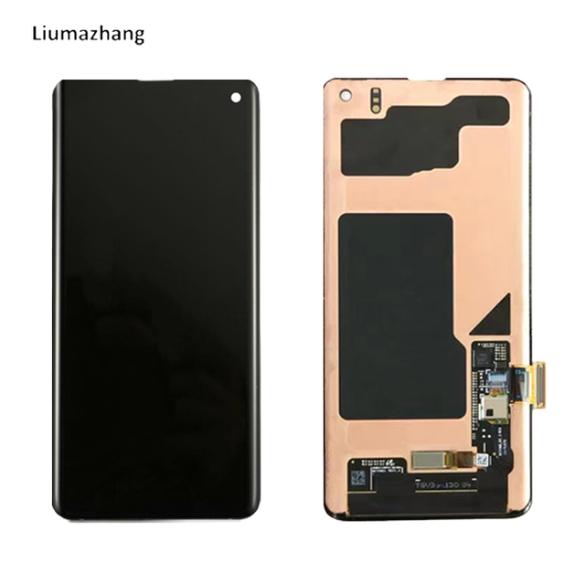 Original AMOLED Mobile Phone LCDS for Samsung Galaxy S10 Display Touch Screen Replacement Assembly With Black Dots