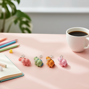 Portachiavi con Diamanti a Forma di Dinosauro 9x17cm, Ciondolo Charm alla Moda - Product Image 2