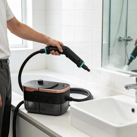 Nettoyeur vapeur portable haute pression multifonctionnel 1250-1600 ml avec 10 têtes de brosse pour le nettoyage en profondeur de la maison, de la voiture et de la cuisine