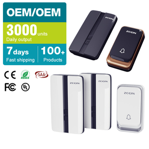 <span class=keywords><strong>Portable</strong></span> Durable pas besoin de batterie bouton IP44 étanche appartement Village 55 sonneries carillon anneau sonnette intelligente - Product Image 1