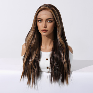 Nouvelle perruque Lace Front Ombrée avec raie ajustable, légère, respirante, bonnet intégral, facile à porter au quotidien - Product Image 3