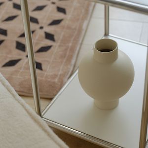 Jarrón de cerámica con forma de linterna, decoración moderna blanca para sala de estar, dormitorio, mesa, arreglo de flores secas - Product Image 2