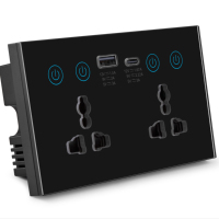 Enchufes Dobles de Pared OCY con USB Tipo C Tuya 147 UK 13A, Enchufe de Pared Inteligente WIFI
