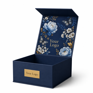 Luxury Magnetic Closure Cardboard Collapsible Rigid <b>Box</b> for High-end Jewelry Cosmetic <b>Gift</b> Packaging with Custom Logo - Product Image 1