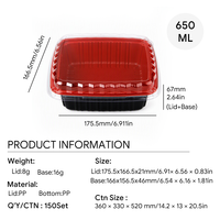 Boîte à lunch jetable personnalisée, boîte en plastique, boîte bento avec couvercle, compatible micro-ondes, bol à lunch bento en plastique