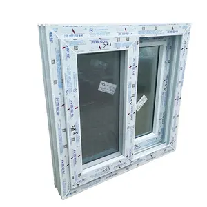 China manufacturer Sound insulation curved arch sliding 3 layer PVC window 88 windows