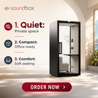 Cabines de travail écologiques insonorisées pour bureau, cabine téléphonique acoustique, salle de réunion modulaire silencieuse pour une personne