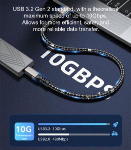 Cable USB3.2 de 10 Gbps Tipo <span class=keywords><strong>C</strong></span>, Cable <span class=keywords><strong>USB</strong></span> a Tipo-<span class=keywords><strong>C</strong></span> <span class=keywords><strong>3.2</strong></span> para Transferencia de Datos, Cable <span class=keywords><strong>USB</strong></span> <span class=keywords><strong>C</strong></span> PD de 60 W, Cable de Carga Rápida para Coche Tipo <span class=keywords><strong>C</strong></span> CarPlay - Product Image 3