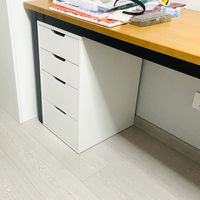 Commode simple en bois massif sous le bureau, armoire à tiroirs, armoire de rangement