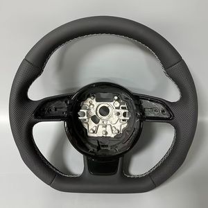 Offre Spéciale Sport Volant en cuir <span class=keywords><strong>à</strong></span> fond plat pour <span class=keywords><strong>Audi</strong></span> A1 A8 S6 S7 A4 A5 A6 A7 Q3 Q5 A3 S3 S8 R8 Cuir perforé amélioré - Product Image 3