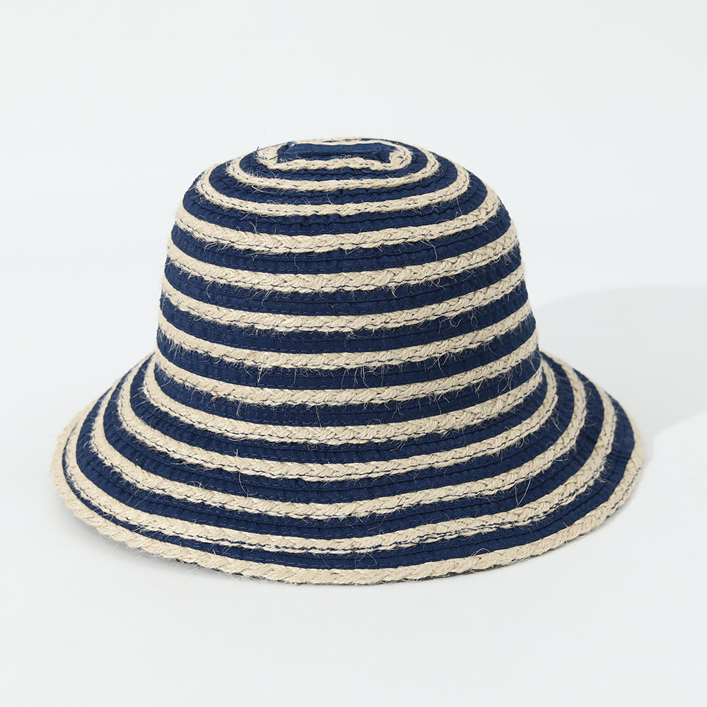 2025 Summer New Arrival Black White Natural Jute Sun Hat  display picture 2