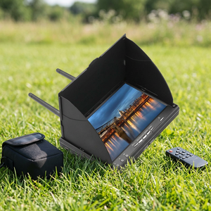 Moniteur FPV double DVR 7 pouces 5.8G avec pare-soleil pour drones RC, utilisation en extérieur - Product Image 1