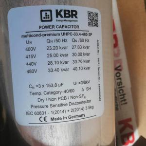 Condensador de potencia KBR UHPC-16.7-480-3P 480V 16.7kvar trifásico fabricado en Alemania - Product Image 1