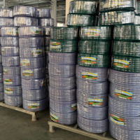 Tuyau d'arrosage de jardin en PVC transparent durable de 32 mm, léger, 50 yards / 50 mètres, flexible, anti-UV