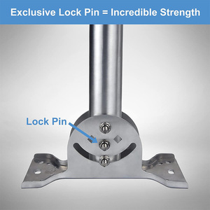 <span class=keywords><strong>Antenne</strong></span> murale JH-Mech Support universel de verrouillage à pivot réglable pour l'extérieur <span class=keywords><strong>Antenne</strong></span> en acier inoxydable solide noire Poteau <span class=keywords><strong>TV</strong></span> - Product Image 2