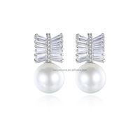 2014 nuevo diseño de concha de moda pendientes de lujo elegante estilo de boda al por mayor pendiente de zircon